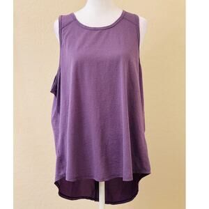 Athletic Works Purple Workout Top Sleeveless Peekaboo Back Size XXL (20)